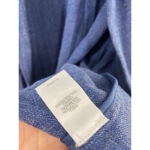 NWT J JILL BLUE SLAT ROLL TAB SLEEVES JACKET SIZE LARGE - Picture 5 of 6